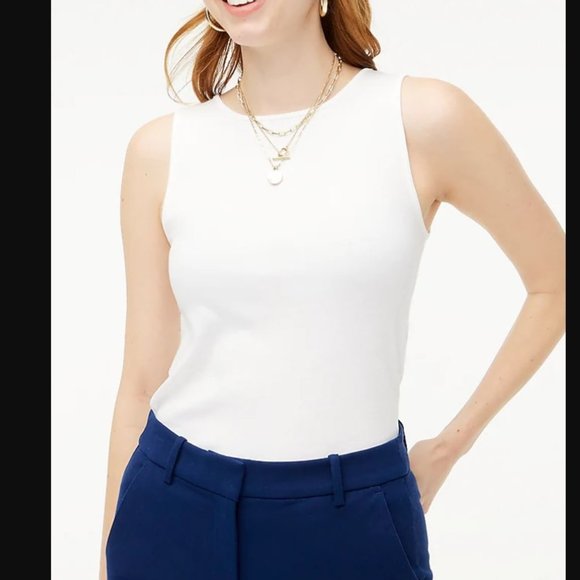 J. Crew Factory White Sleeveless Top - Picture 1 of 4